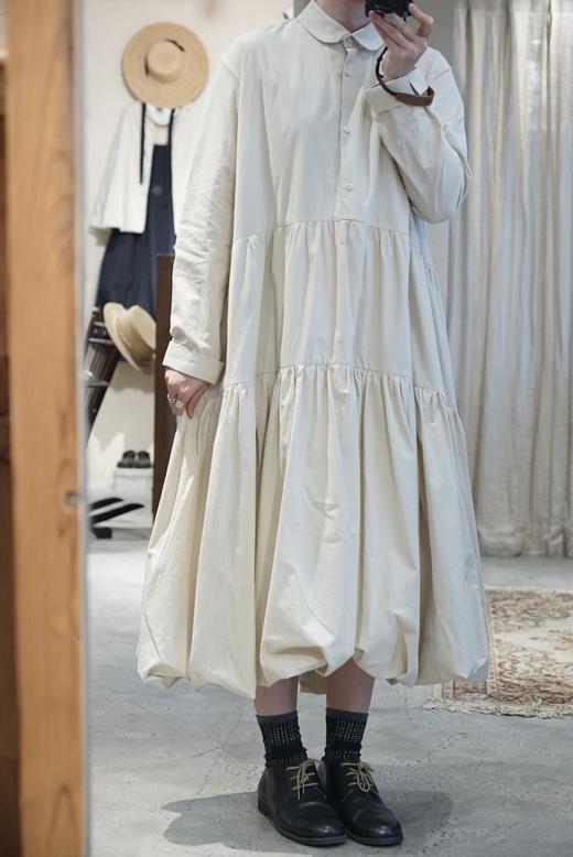 ECOLE DE CURIOSITES 宽松廓形的三层抽褶连衣裙 商品图9