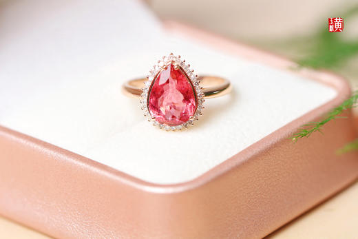 【奕璇】18K金镶红碧玺戒指 商品图3