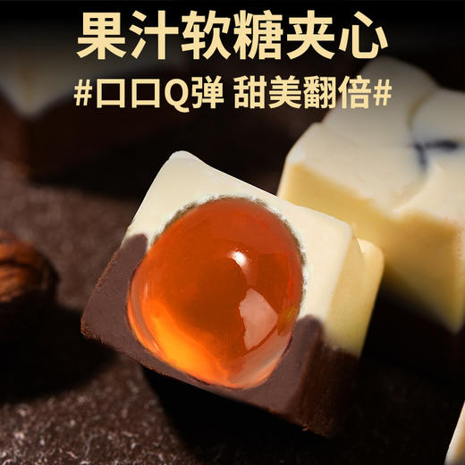 【颗颗浓醇 ，细腻回甘，全家齐分享】双色软心巧克力松露 婚庆结婚喜糖 年货送礼零食桶装158g 独立包装 四种口味 双重口感 纵享丝滑-QQ 商品图1