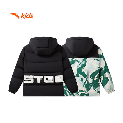 安踏儿童羽绒服男小童2024冬季三防保暖抗寒双面穿羽绒服352441906 商品图1