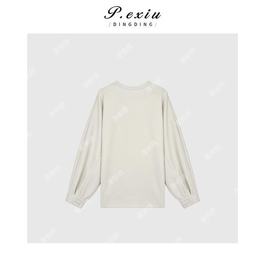 03-4潘依绣丁丁宠粉空气棉灯笼袖慵懒风韩系休闲长袖卫衣 WH00256 商品图2