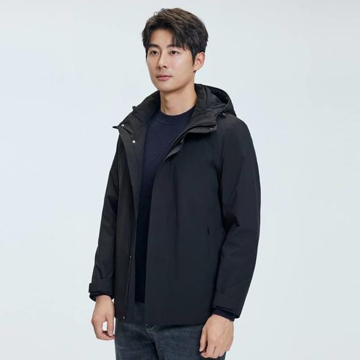 圣得西男装可脱卸羽绒内胆连帽羽绒服2462041706 商品图1