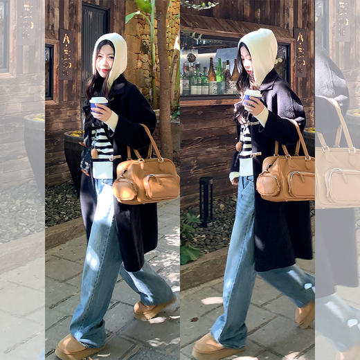 <曾小咸推荐>现货秒杀 ！微信超特价！ 条纹连帽毛衣 日常169.99 立减80 秒杀89.99！！ 商品图3