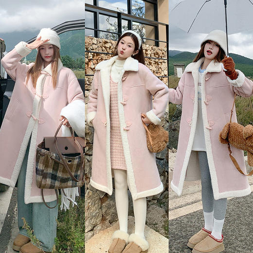 <曾小咸推荐>新品现货秒杀！卖完下架不再补 ！微信粉丝打折价！！ 皮毛一体中长款毛呢大衣 日常429.99/件 立减210 秒杀219.99/件！！ 商品图1