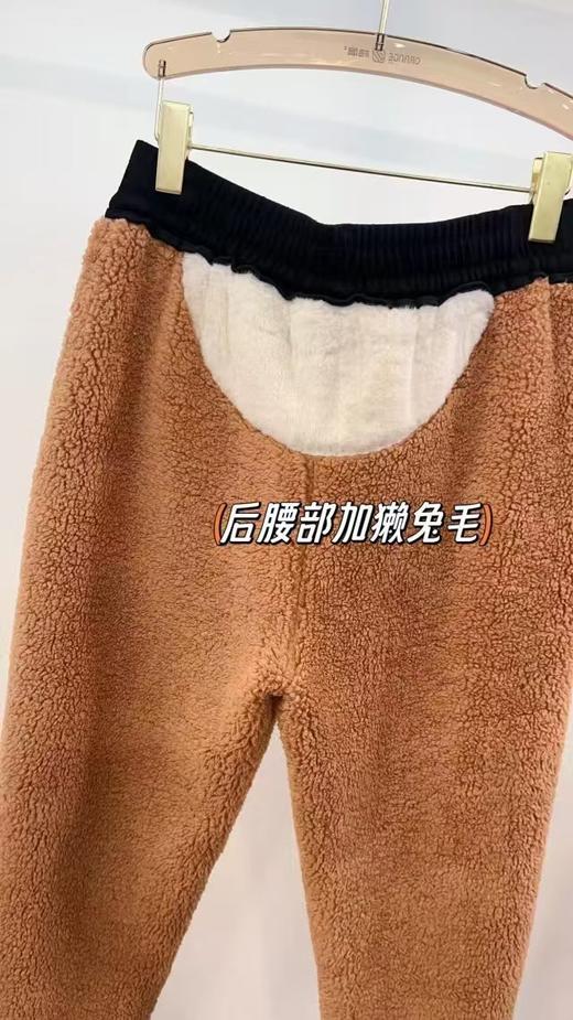 LS竹纤维男士护膝护腰驼绒外穿保暖裤6825 商品图2