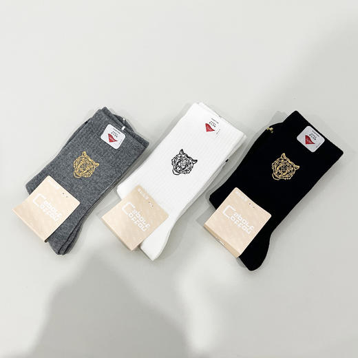 【特价】【39元4双】女士中长筒棉袜时尚棉袜印花简约袜子精梳棉袜【2212101】 商品图0