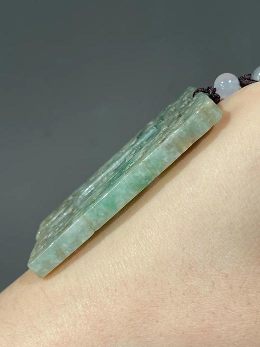 翡翠鏤雕玉雕螭龙纹斋戒牌，顺丰包邮 商品图8