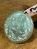 褐沁青白玉雕观音圆吊坠牌，顺丰包邮 商品缩略图9