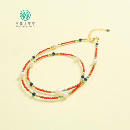 玉美人菲菲HZ~南红圆珠约2mm项链 商品图0