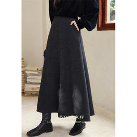 鹿向南「黑金派对」高腰显瘦半身裙L51923