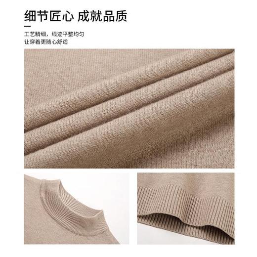 圣得西男装秋季新款百搭半高领套头纯色毛衣2362950928 商品图1