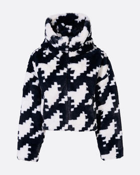 Perfect Moment - NOELLE FAUX-FUR SKI JACKET II - Black/Snow White - 女装 - 滑雪夹克 - 黑色/白色