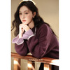鹿向南「秋葡日记」紫色慵懒感毛衣2025秋冬加厚宽松新款上衣女款 商品缩略图0