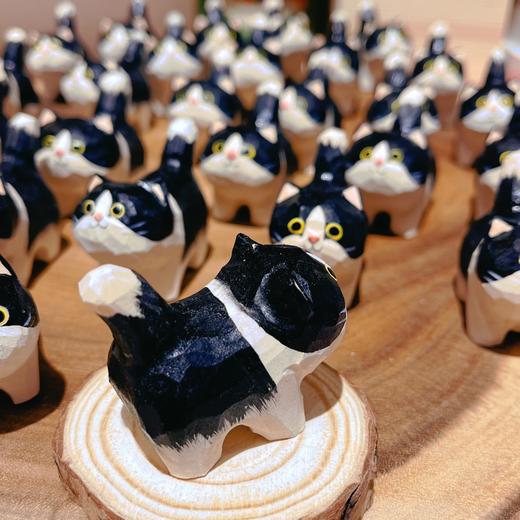 木雕<奶牛猫> 商品图2