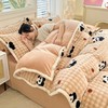A类冬季兔毛绒牛奶绒四件套，泡泡纱床单被套印花被罩床上用品FYJ-065 商品缩略图2