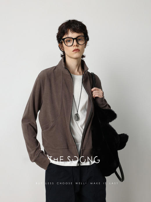 THESOONG“必收系列”超细美丽诺羊毛"防缩工艺80公支丝光高弹卫衣外套HBWT5412 商品图1