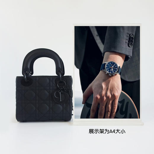 【95新】DIOR迪奥LADY DIOR系列M0505SLOI_M989 So black迷你三格磨砂黑戴妃包手提单肩包女士现售价：21500！081124NJ16 商品图7
