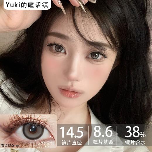 PuffGirl半年抛·墨鱼灰崽·14.5mm中等直径·韩产2片 商品图0