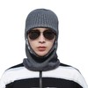 字母一眼男士围脖连体帽冬天加厚保暖毛线一体帽护脸防寒棉针织帽 商品缩略图4
