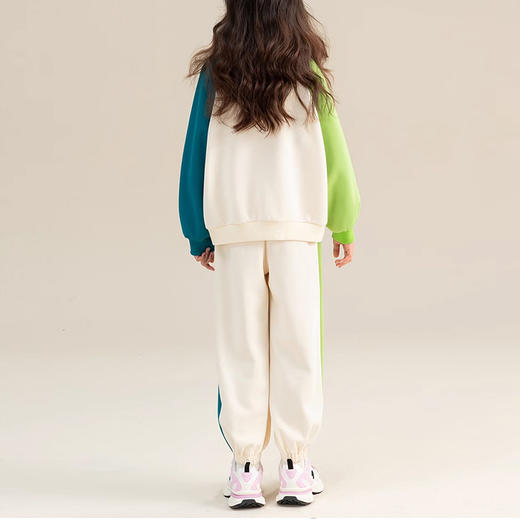 裁缝学苑TQ128 新款撞色插肩袖儿童Polo衫纸样休闲卫裤运动两件套装样板 商品图2