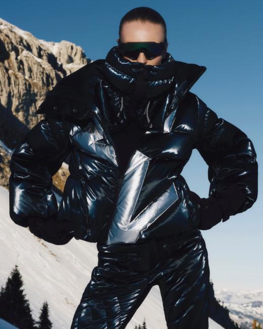 Perfect Moment - Ariel Ski Bomber - Blue Liquid - 女装 - 滑雪夹克 - 蓝色 商品图4