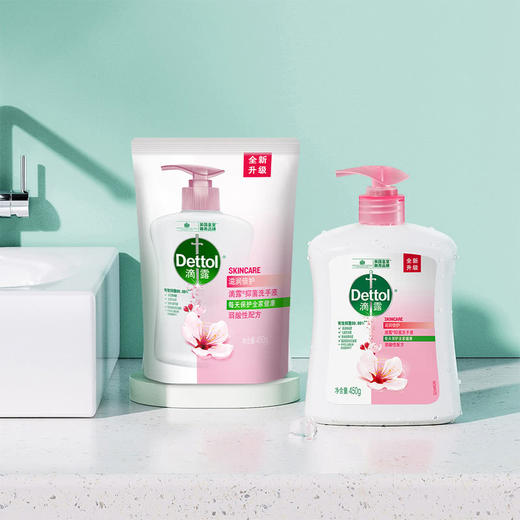 MM 山姆 滴露（Dettol）抑菌洗手液（滋润倍护）450g*2瓶+450g*4袋 商品图3