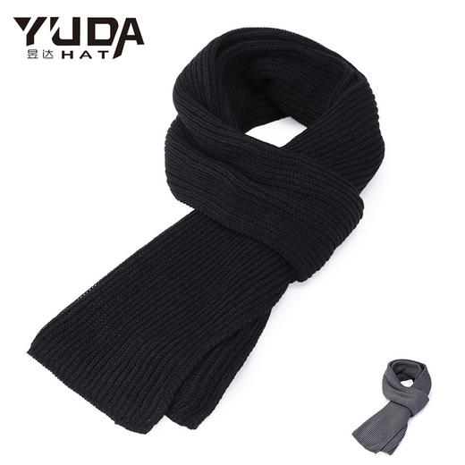 男士针织围巾 昱达 冬季保暖护脸护耳围脖 毛线编织围巾 厂家批发 商品图0