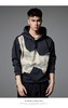 PINLI品立2024冬季新品撞色贴布连帽卫衣男潮牌休闲宽松帽衫上衣B243109023 商品缩略图2