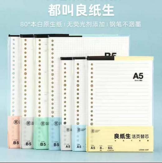 苏铁时光/时尚文化 A5活页替芯活页芯 60张/包（品牌随机） 商品图0