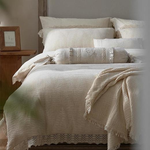 诧寂美铃兰吟/2025新款棉麻提花全棉纯棉四件套床品套件床单被套 商品图2