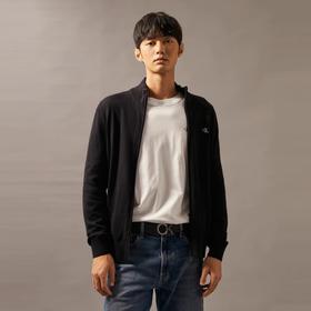 【海信嘉年华】CK Jeans24秋冬男女情侣休闲通勤刺绣立领拉链针织开衫毛衣J326796