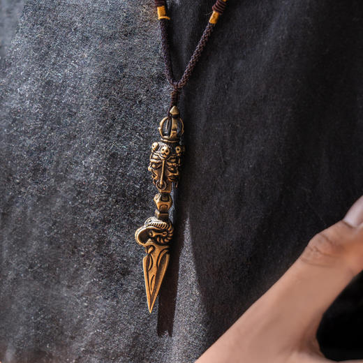 醍醐 普巴金刚橛 黄铜  个性吊坠 挂坠 商品图4