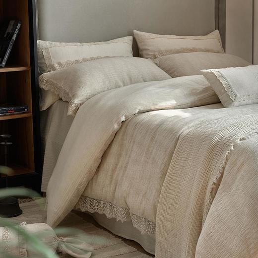 诧寂美铃兰吟/2025新款棉麻提花全棉纯棉四件套床品套件床单被套 商品图3