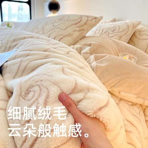 兔毛绒四件套冬天珊瑚绒，加厚牛奶绒被套法兰绒床单CJYJ-066 商品图1