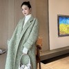 PIANAI冷小姐# 圈圈绒绿色羊驼毛长款六粒扣大衣 商品缩略图3