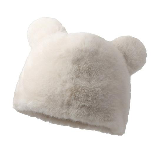 新款毛绒帽子女冬季可爱加厚保暖时尚洋气小熊猫耳朵护耳仿皮草貂小红书推荐新款爆款 商品图4