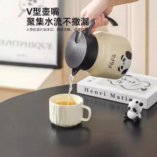 【熊猫保温壶茶壶】川岛屋家用大容量不锈钢热水瓶暖水壶 办公室闷泡可分离式焖茶壶 商品图2