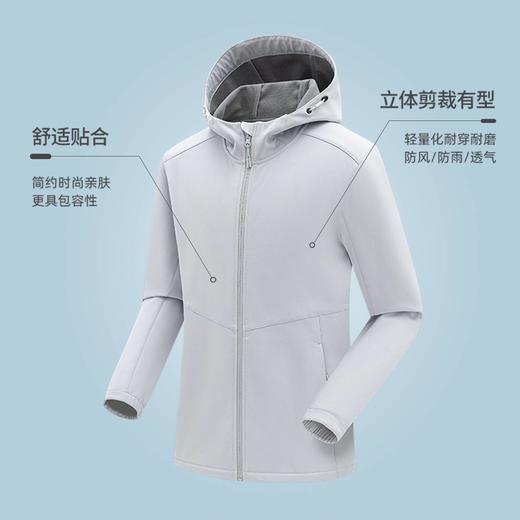 【软壳冲锋衣】圣得西男装秋冬四防科技连帽款夹克冲锋衣2452032742 商品图2