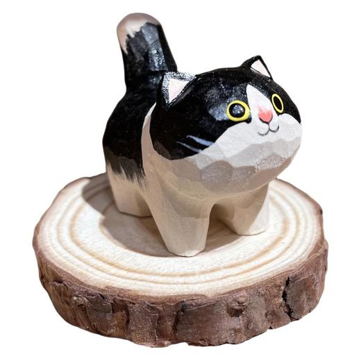 木雕<奶牛猫> 商品图4