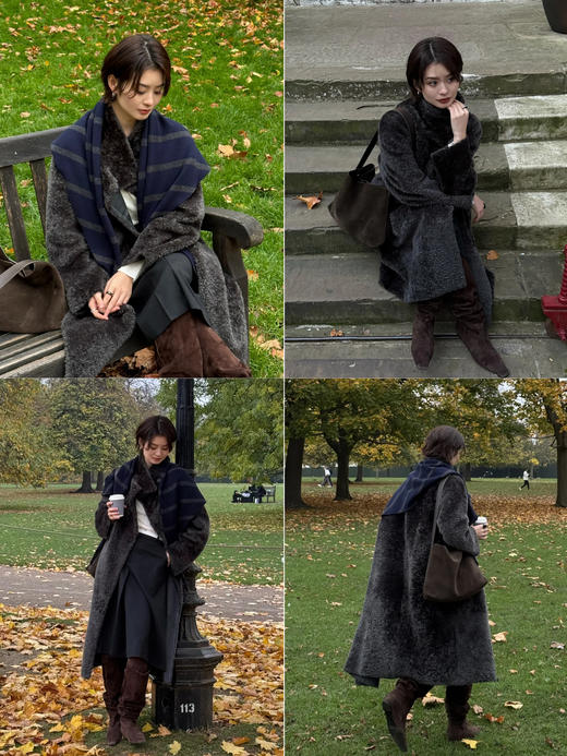 HIDEMI 【辛芷蕾同款】进口麂皮宽肩带可拆卸子母内袋式长肩带多种背法tote托特系列水桶包 小号/大号 芝麻色/深咖啡 商品图4