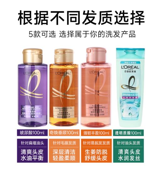 【25元会员福利】欧莱雅洗发水100+润发乳100ml（任选）  商品图1