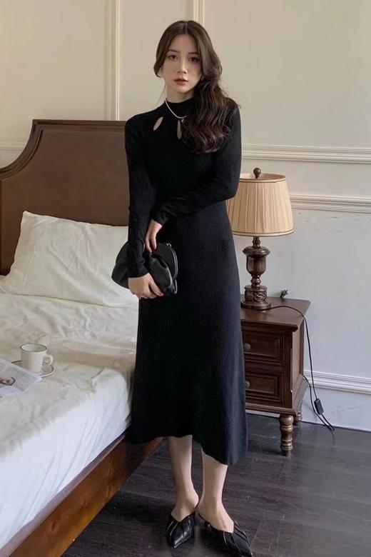 SIA SAYLOR 优雅镂空针织长款连衣裙 14812 商品图1