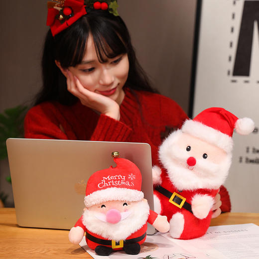 【圣诞树抱枕】小鹿玩偶公仔毛绒玩具摆件 圣诞老人娃娃 女朋友节日礼物 商品图3