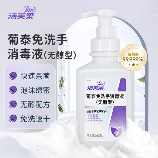 洁芙柔医护同款免洗洗手液泡沫消毒无醇无刺激抑菌酒精儿童抗甲流 商品图0