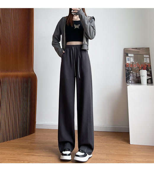 【YW】无忧购韩版秋冬羊羔绒加绒保暖窄版拼接香蕉直筒休闲裤Z524（截单后7天发货)25年清仓捡漏 商品图6