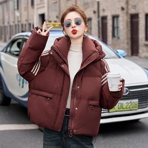 韩版针织拼接羽绒服，设计感宽松加厚保暖短外套YQH88831 商品图3