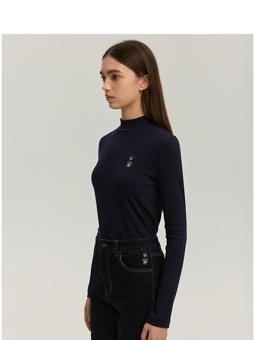 Teenie Weenie小熊卡通长袖T恤女秋季女t恤TTLA247805R 商品图2