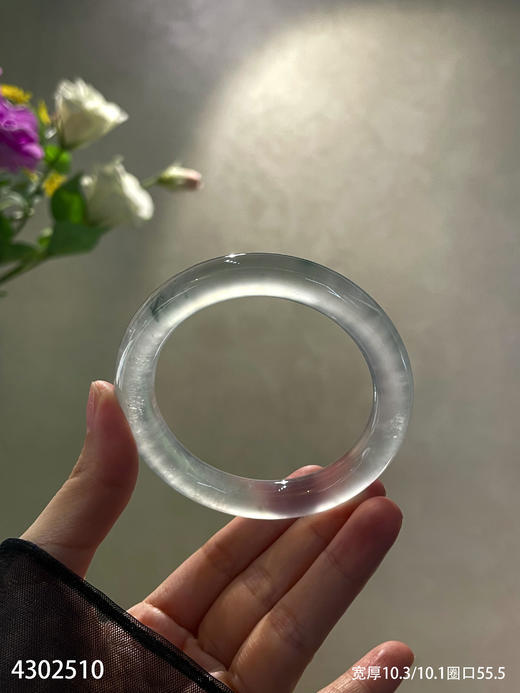 圆条玻璃种手镯【4302510】圈口55.5~具体价格微信咨询 商品图7