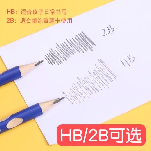 晨光2B/HB三角形洞洞铅笔 小学生练字铅笔儿童正姿矫姿三角木杆铅笔 12支/盒 商品图3