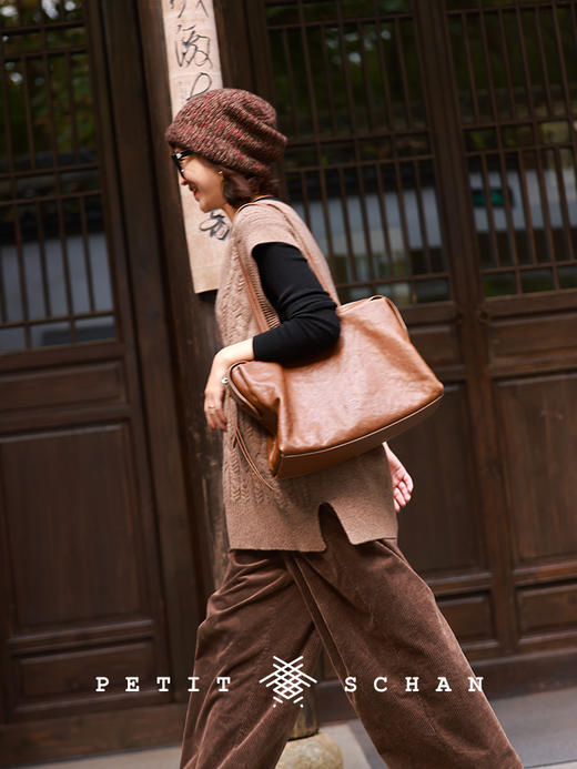 PETIT SCHAN小闪 BAG#014 Fledgling 初出茅庐 意大利进口头层植鞣牛皮高级感单肩公文包 商品图3